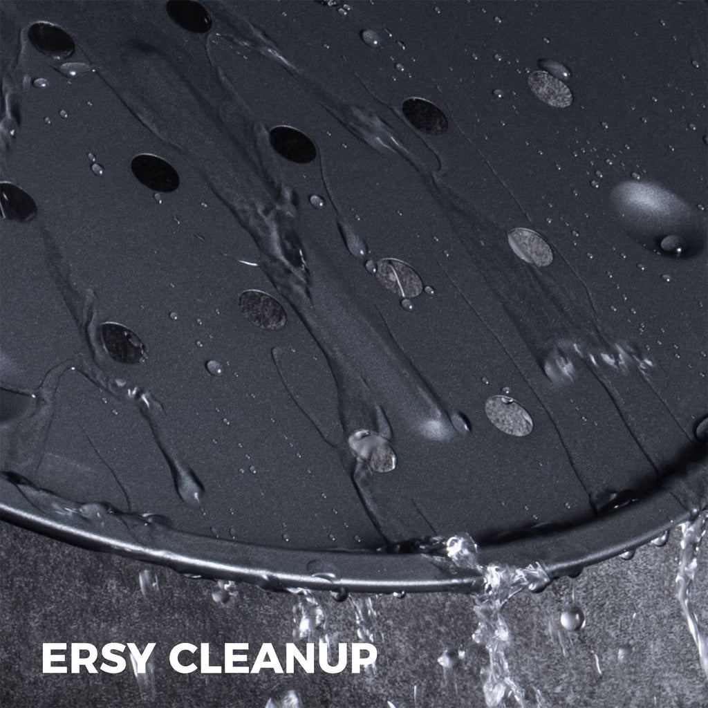 Perforated Nonstick Pizza Pan with Wider Grips, 12.2-Inch (2-Pack)