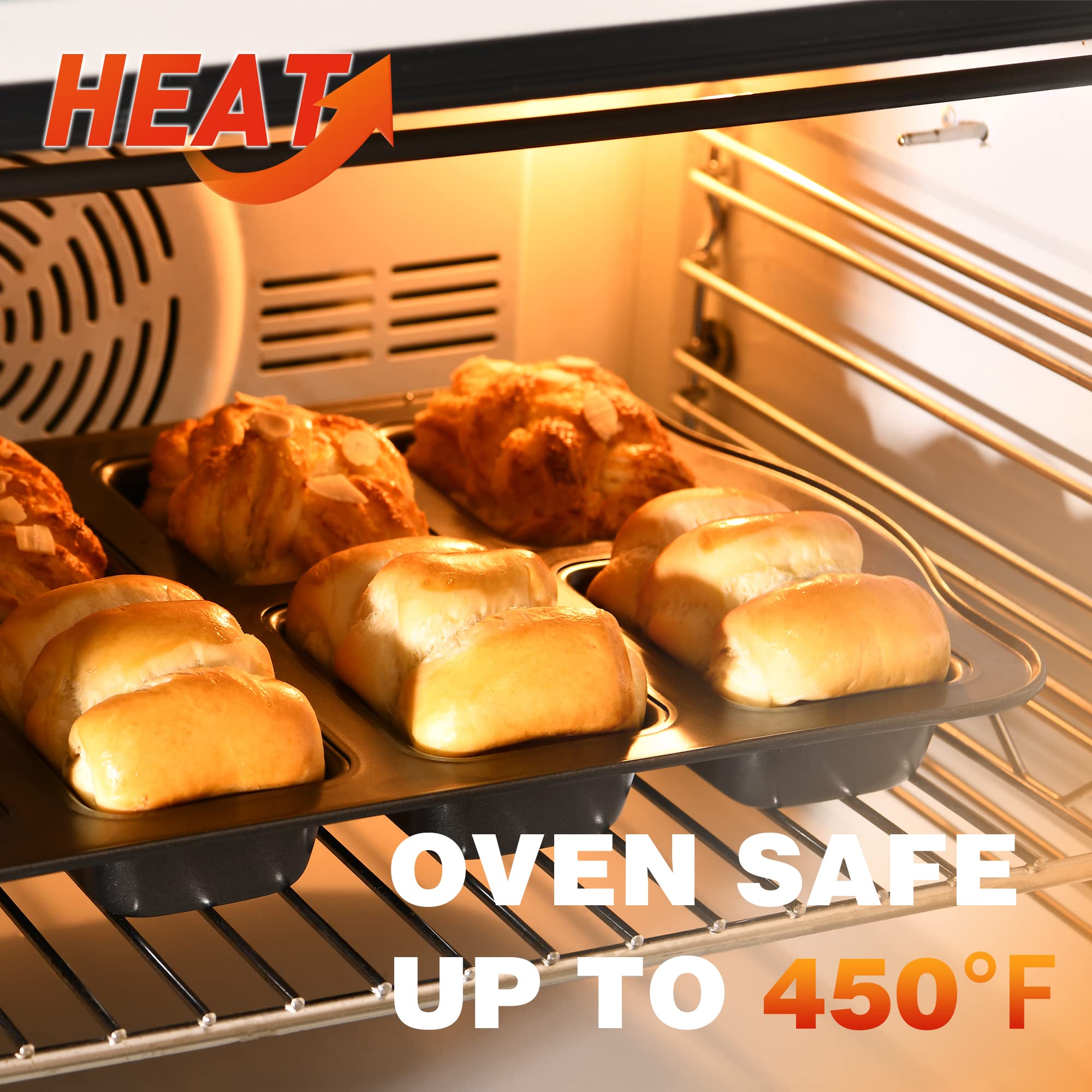 Mini Loaf Pan, 8-Cavity & Mini Muffin Pan, 12-Cup