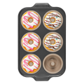Silicone Donut Pan with Carbon Steel Frame, 6-Donut