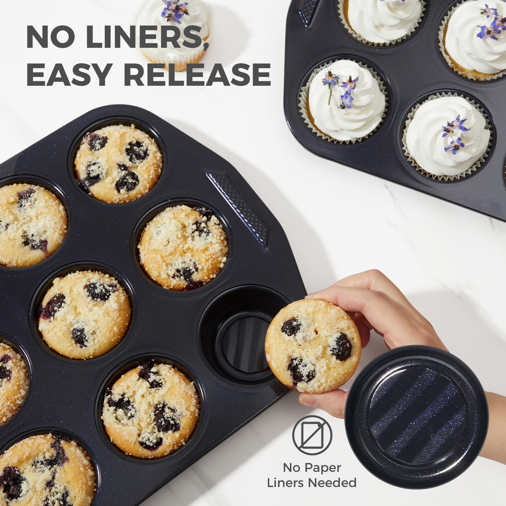 Wave Texture Nonstick Bakeware Set (9-Piece)
