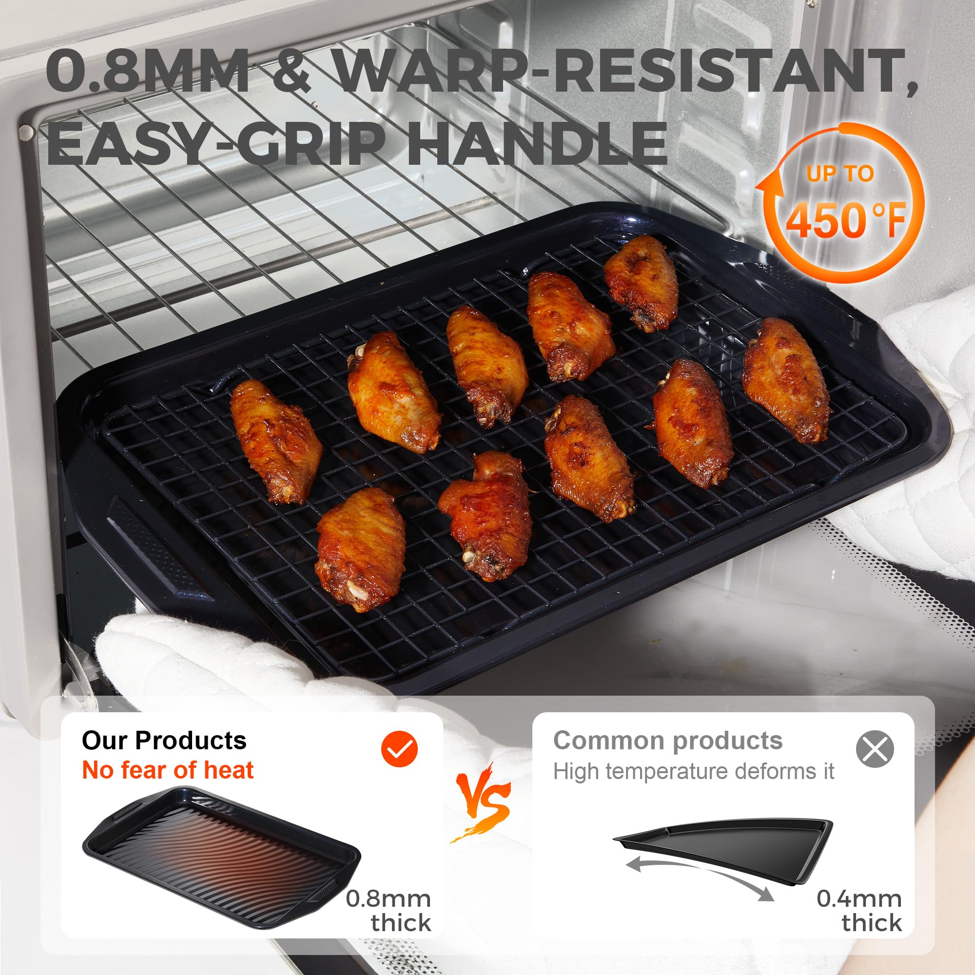 Wave Texture Nonstick Bakeware Set (9-Piece)