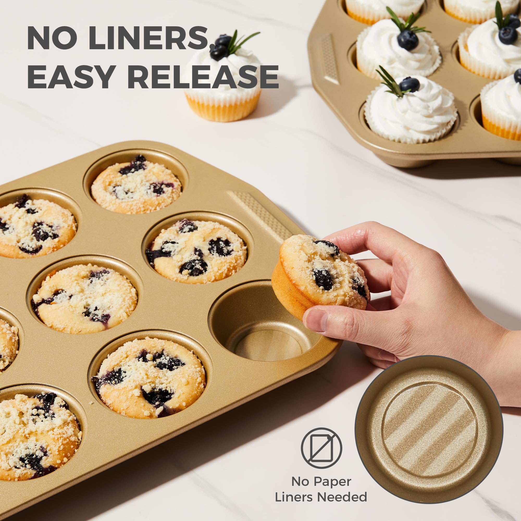 Wave Texture Nonstick Bakeware Set (9-Piece)