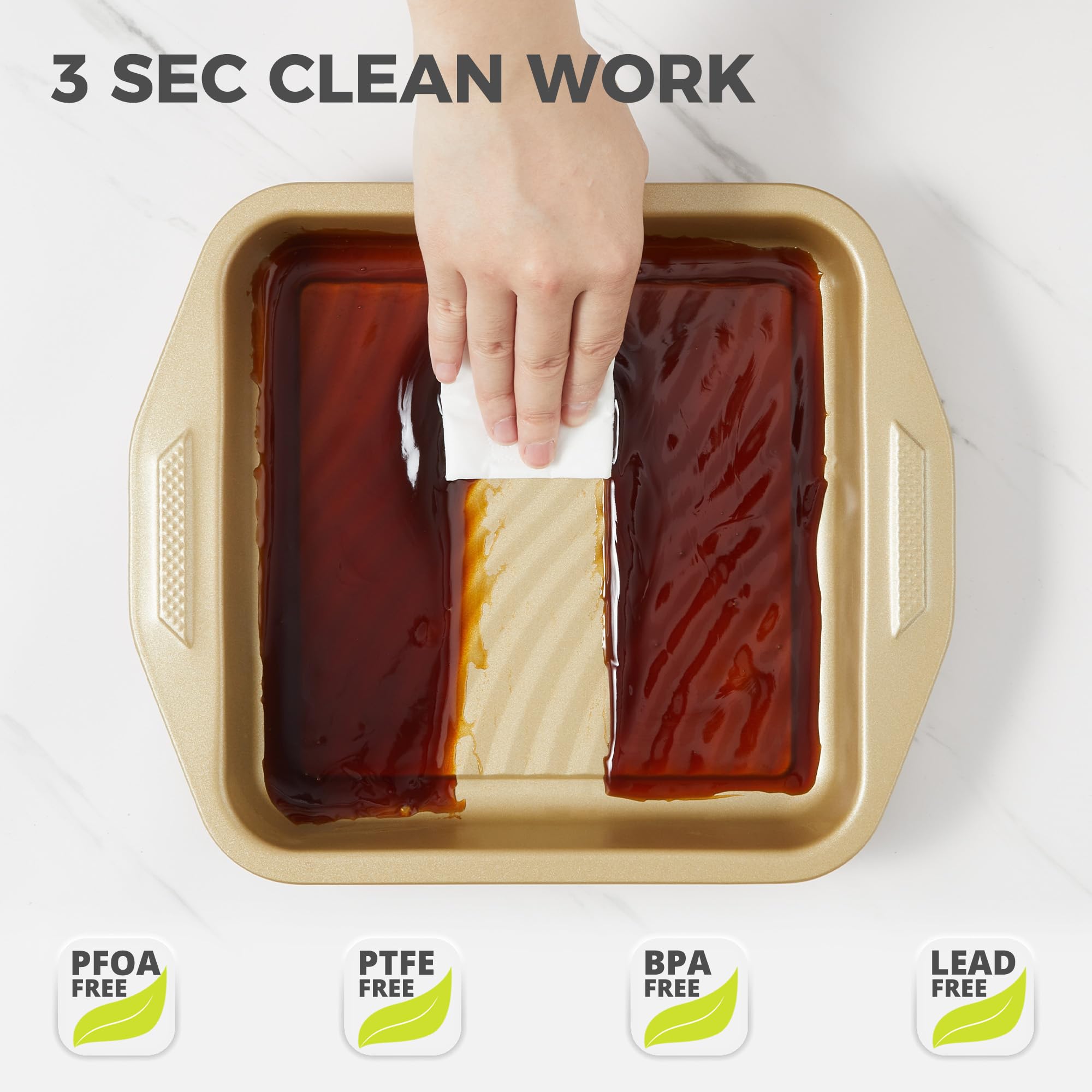 Wave Texture Nonstick Bakeware Set (9-Piece)