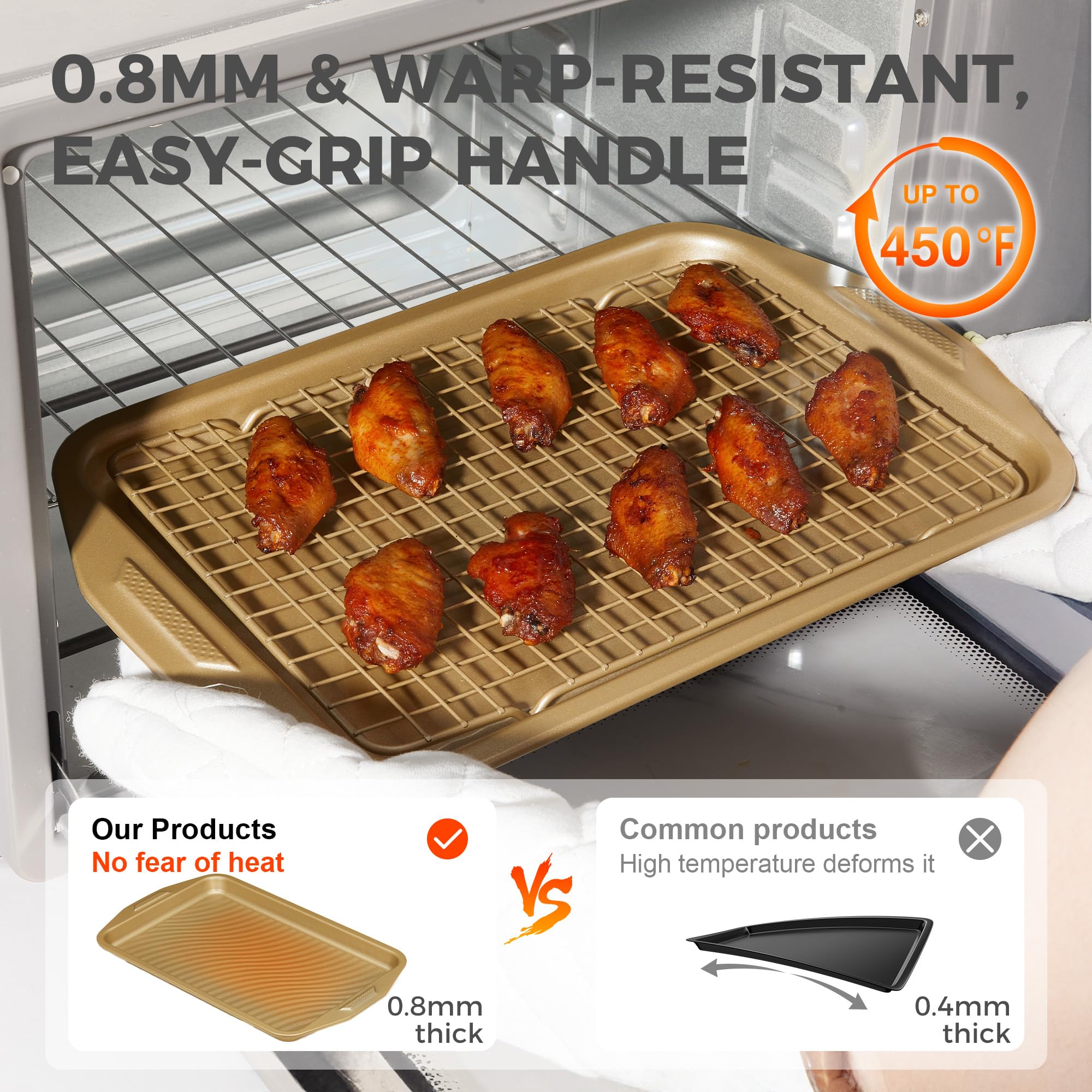 Wave Texture Nonstick Bakeware Set (9-Piece)